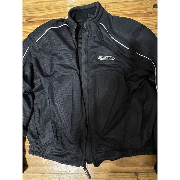 Black Nitro Racing Armored Textile Touring Motorcycle Jacket  Size 4XL - Picture 10 of 12